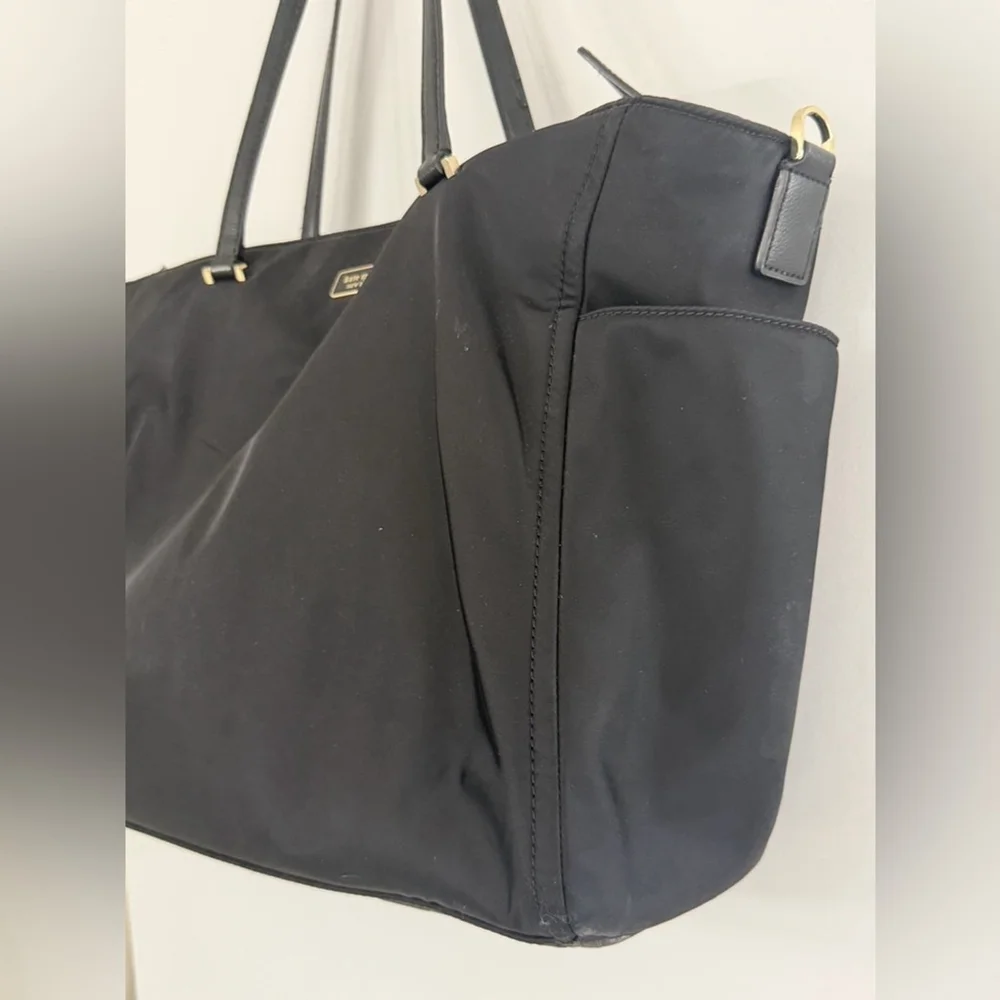 Kate Spade New York Women’s Designer Black Nylon Travel Tote Shoulder Weekender